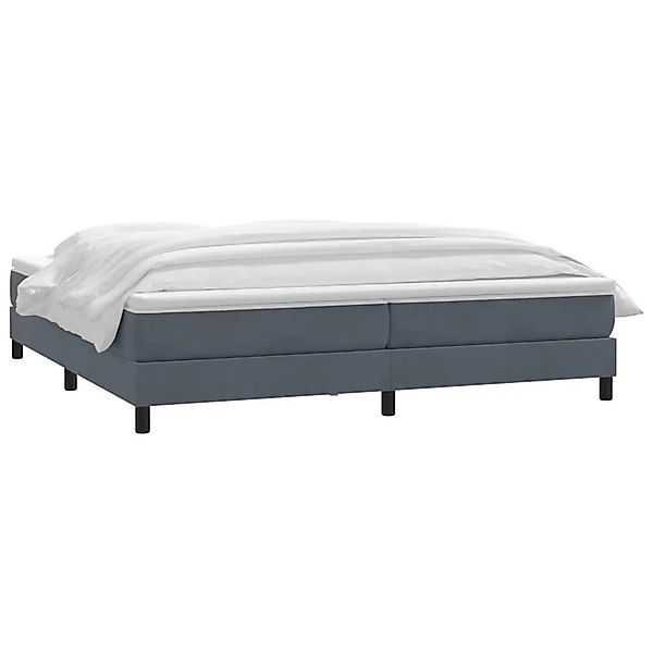 vidaXL Boxspringbett mit Matratze Dunkelgrau 180x210 cm Samt 3315934 günstig online kaufen