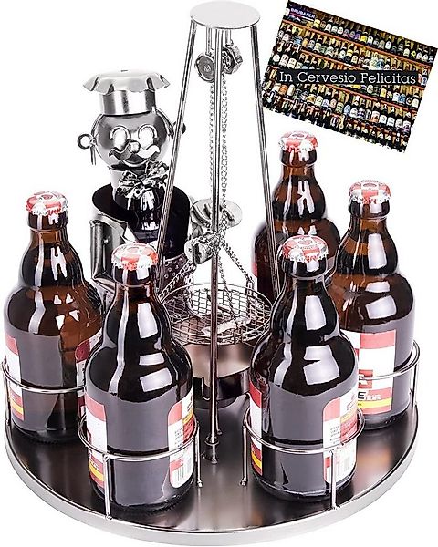 BRUBAKER Weinflaschenhalter Grillmeister am Schwenkgrill, (Bierflaschenhalt günstig online kaufen