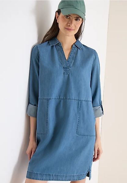 Knielanges Kleid im Denim-Look günstig online kaufen