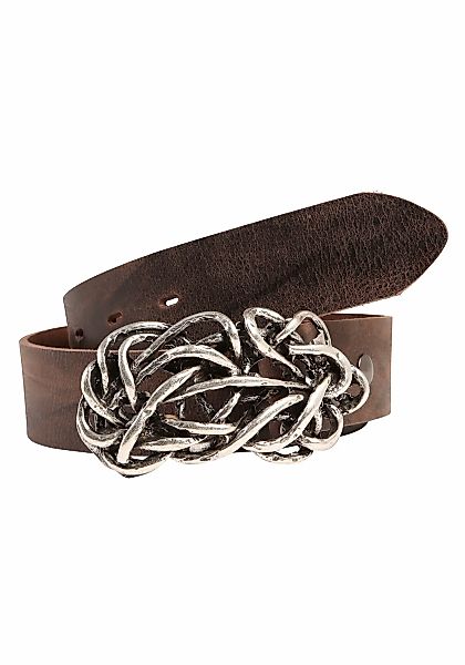 Rettungsring Gürtel Ledergürtel mit Koppelschließe in Knoten-Optik, wechsel günstig online kaufen