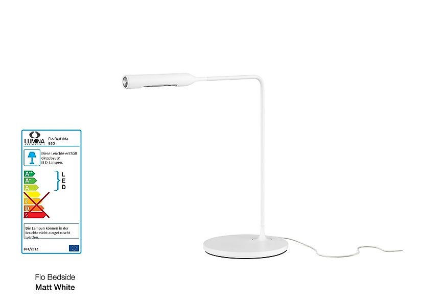 FLO Bedside Nachttischlampe weiß günstig online kaufen
