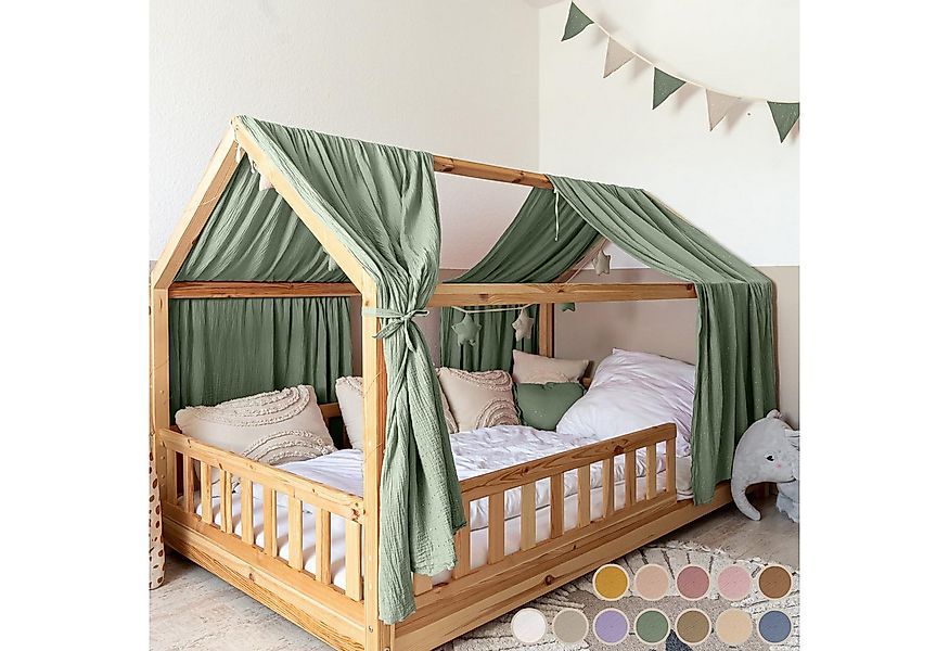 lilimaus Betthimmel Hausbetthimmel Baumwoll Musselin Betthimmel Kinder Haus günstig online kaufen