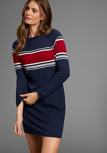 Laura Scott Strickkleid in figurnaher Form mit Zierstreifen günstig online kaufen