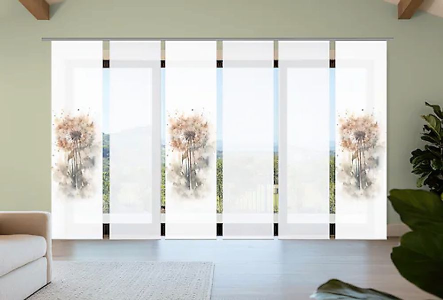 HOME in green Schiebegardine »AMARANDE« Paneelwagen 6 Stk. tlg. Bambusoptik günstig online kaufen