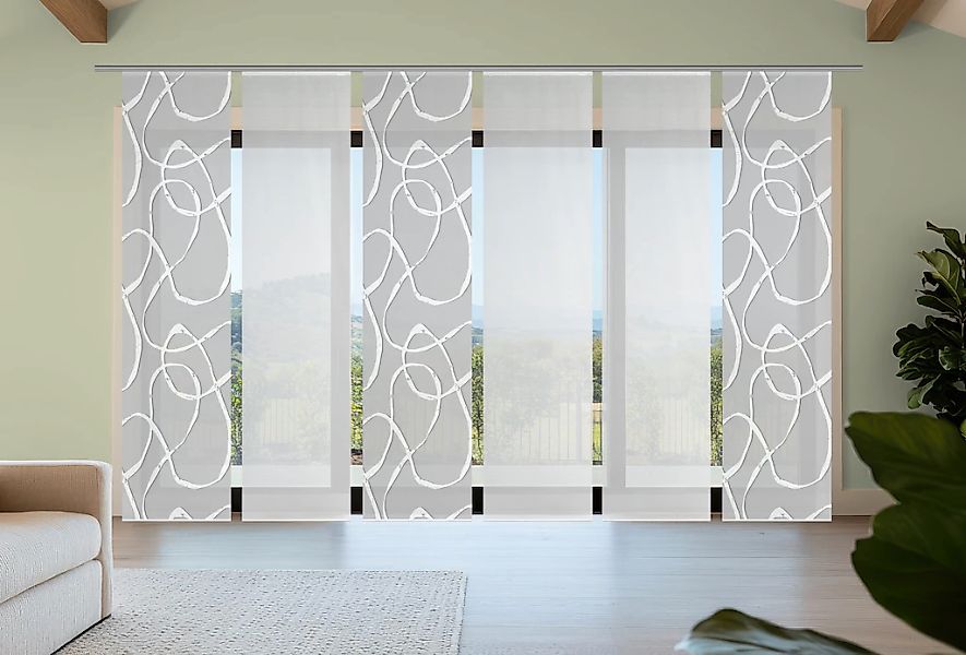 Vision S Schiebegardine "OPHELIA" Paneelwagen 6 Stk. tlg. Schiebevorhang,Ba günstig online kaufen