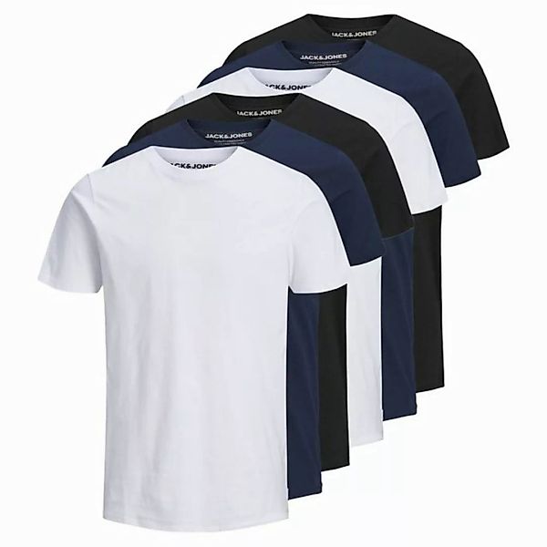 Jack & Jones T-Shirt Herren T-Shirt, 6er Pack - JJEORGANIC BASIC TEE günstig online kaufen