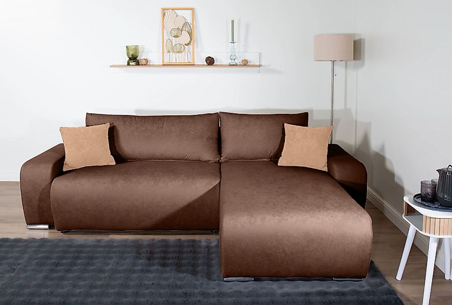 COLLECTION AB Ecksofa "Pia, L-Form, Breite 237 cm, mit Schlaffunktion" inkl günstig online kaufen