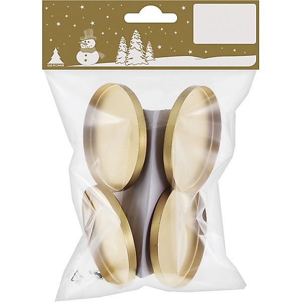 Weihnachtlicher Teelichthalter aus Metall 4 St. Gold matt Ø 6 cm günstig online kaufen