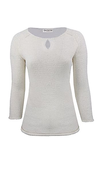 Passioni Strickpullover mit Schlüsselloch-Ausschnitt günstig online kaufen