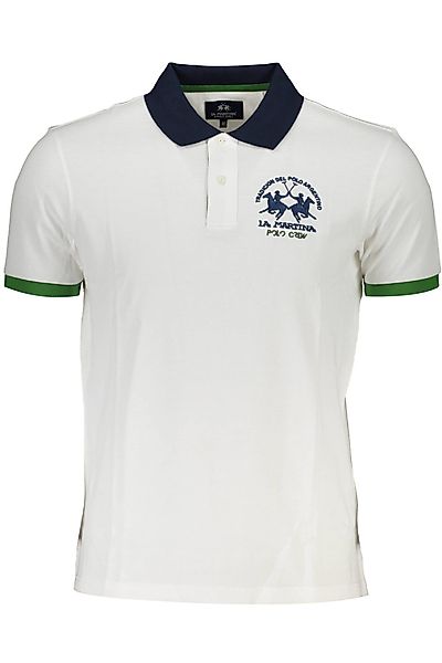 La Martina Poloshirt Weiße Herren-Polohemd, Kurzarm, günstig online kaufen
