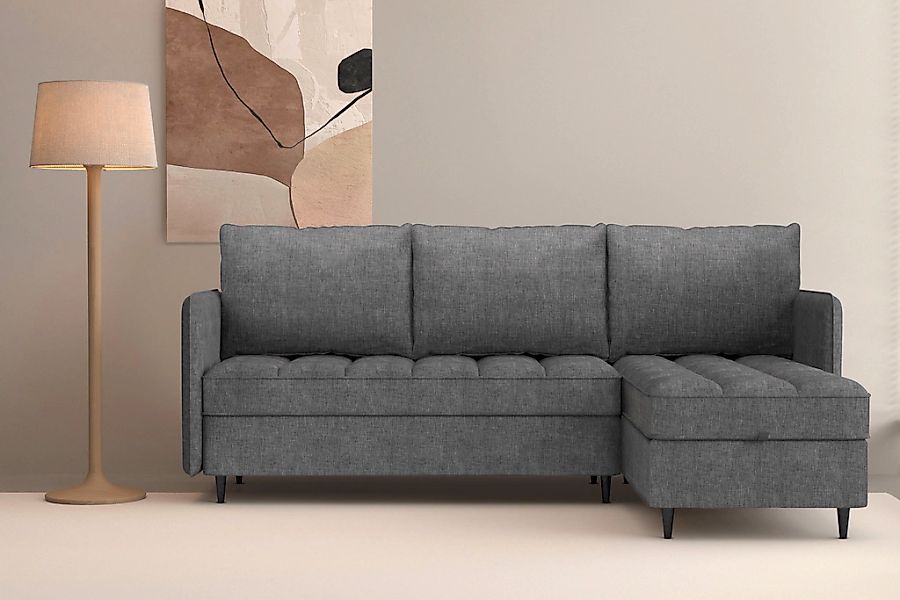 Dorel Home Ecksofa "LINDHUS, L-Form, 4 verschiedene Stellvarianten, Lounge- günstig online kaufen