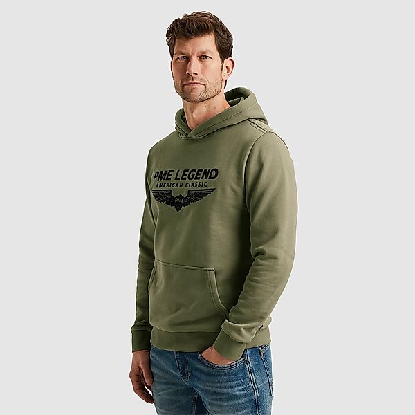 PME Legend Herren Kapuzenpullover Hoodie HOODED SOFT TERRY WITH LOGO - Regu günstig online kaufen