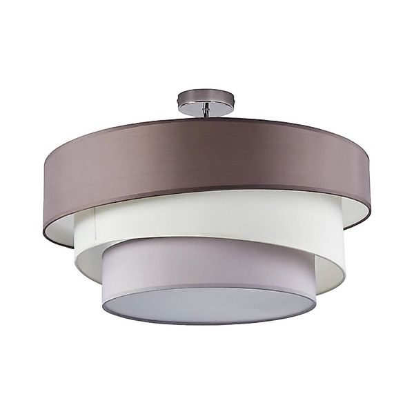 Lindby Deckenlampe Melia 9639031 Modern in Alu aus Textil 3-flammig E27 Woh günstig online kaufen