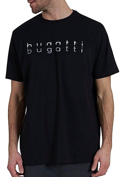 bugatti T-Shirt "Palermo", Kurzarm, Rundhalsausschnitt, bugatti-Schriftzug günstig online kaufen