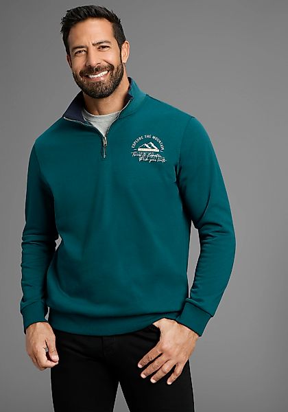Mans World Sweatshirt, mit Kontrastkragen - NEUE KOLLEKTION günstig online kaufen