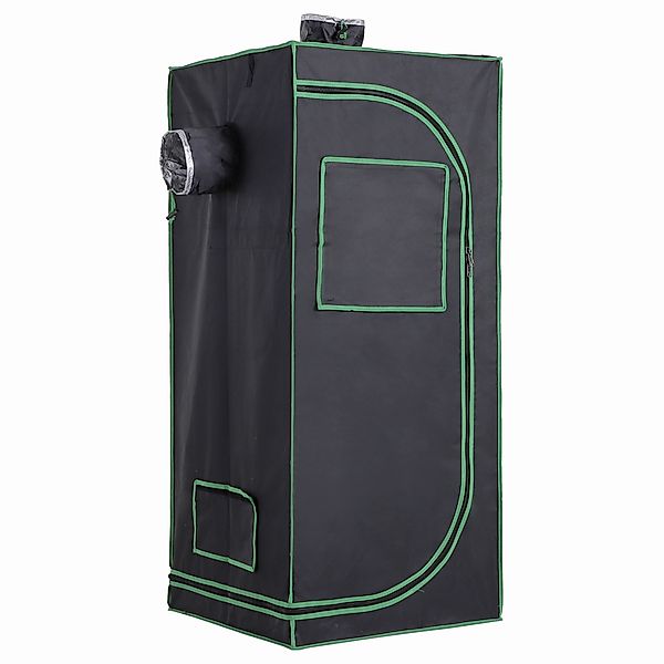 Outsunny Growbox Growzelt Growschrank Gewächshaus Zuchtschrank Pflanz 600D günstig online kaufen