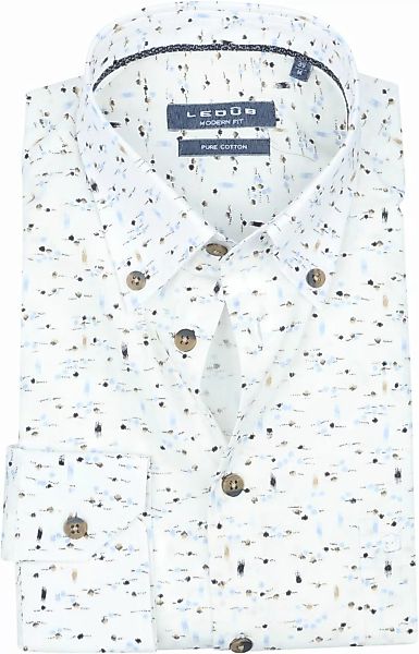 Ledub Shirt Weiß Druck - Größe 39 günstig online kaufen