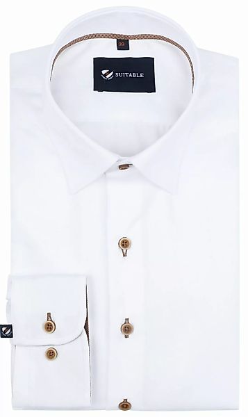 Suitable Hemd Twill Weiß - Größe 43 günstig online kaufen