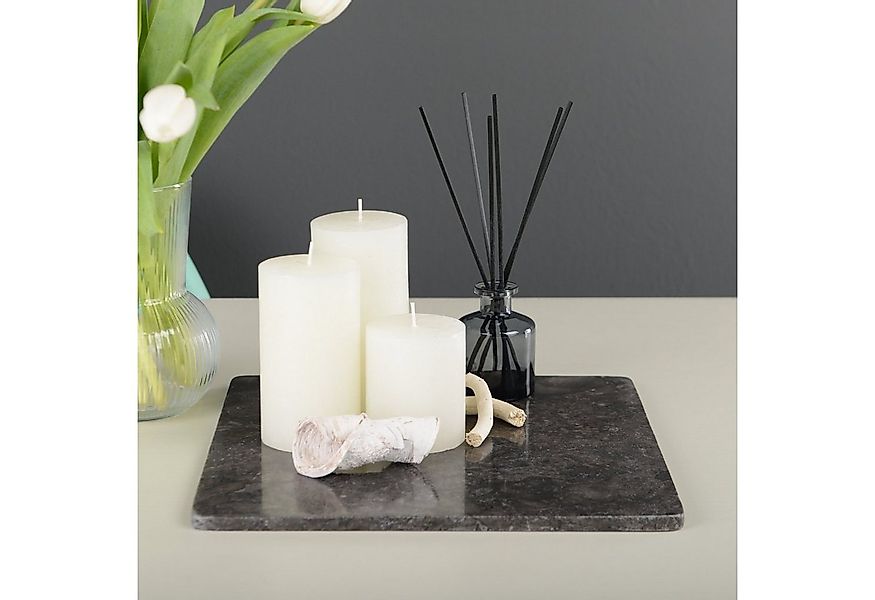 wohnfreuden Dekotablett Marmor Tablett 30 cm anthrazit quadratisch flach, 3 günstig online kaufen