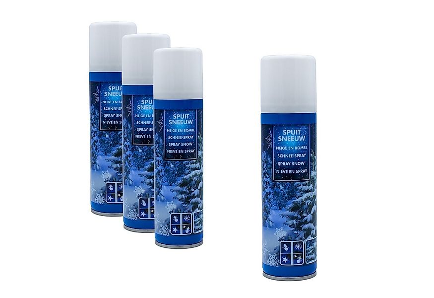 Spetebo Fensterdekoration Weihnachts Schnee Spray 111 ml - 4er Set, Deko Ku günstig online kaufen
