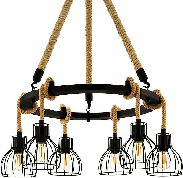 EGLO Hängeleuchte »RAMPSIDE Pendellampe, E27, Vintage, Hängelampe, Esstisch günstig online kaufen