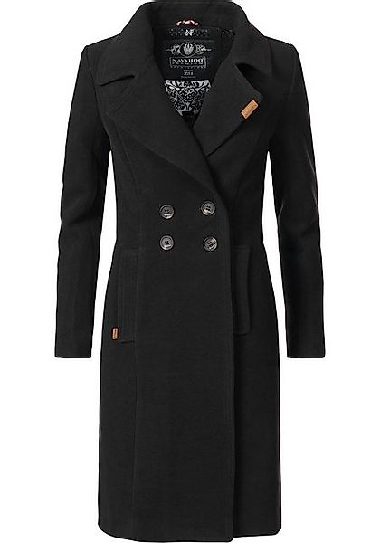 Navahoo Wintermantel Wooly edler Damen Trenchcoat in Wollmantel-Optik günstig online kaufen