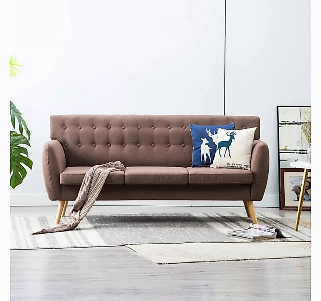 3-sitzer-sofa Stoffbezug 172x70x82 Cm Braun günstig online kaufen