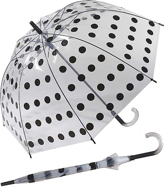 HAPPY RAIN Stockregenschirm großer transparenter Glockenschirm günstig online kaufen