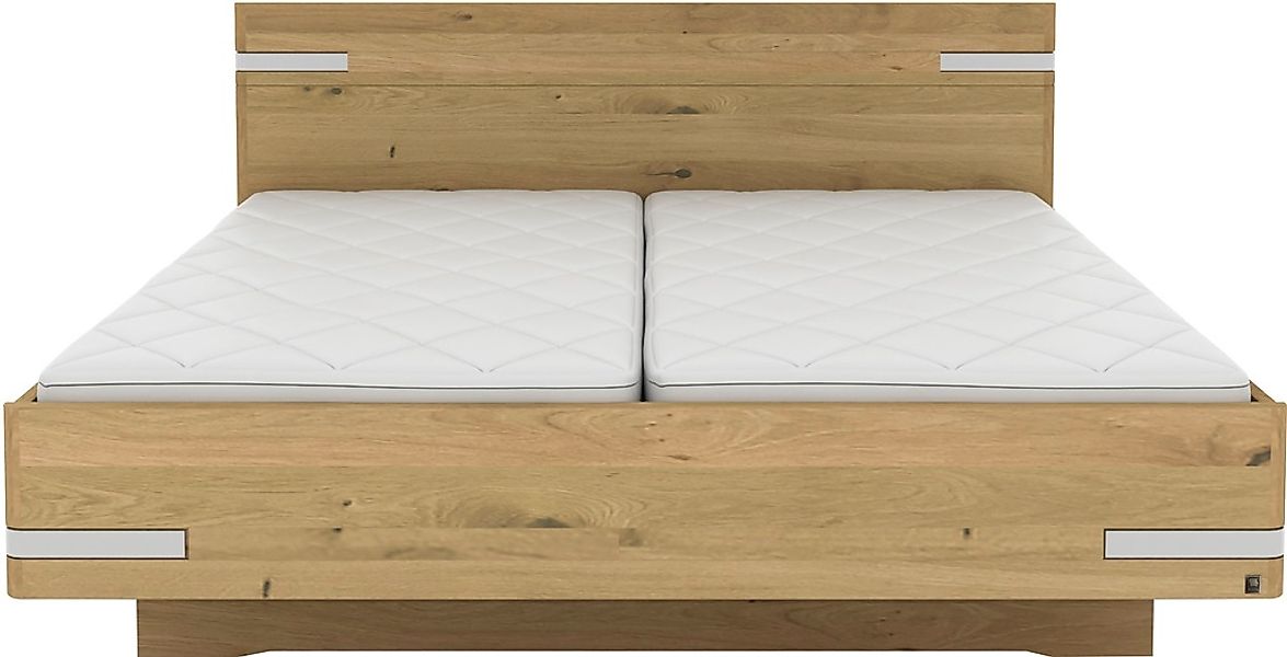 Musterring Holzbett "Savona, Bettgestell, Bettrahmen, teilmassiv Bianco-Eic günstig online kaufen