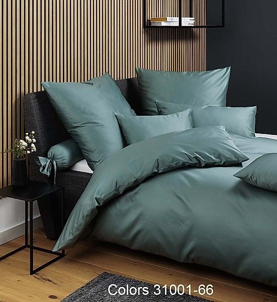 Janine Janine Mako-Satin Bettwäsche Colors 31001 mineralgrün Größe:  200x20 günstig online kaufen