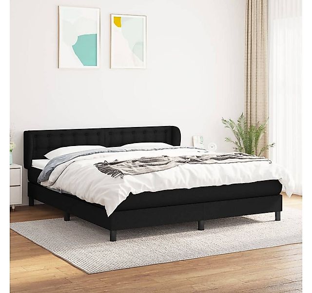 vidaXL Boxspringbett mit Matratze Dunkelbraun 180x200 cm Stoff1468016 günstig online kaufen