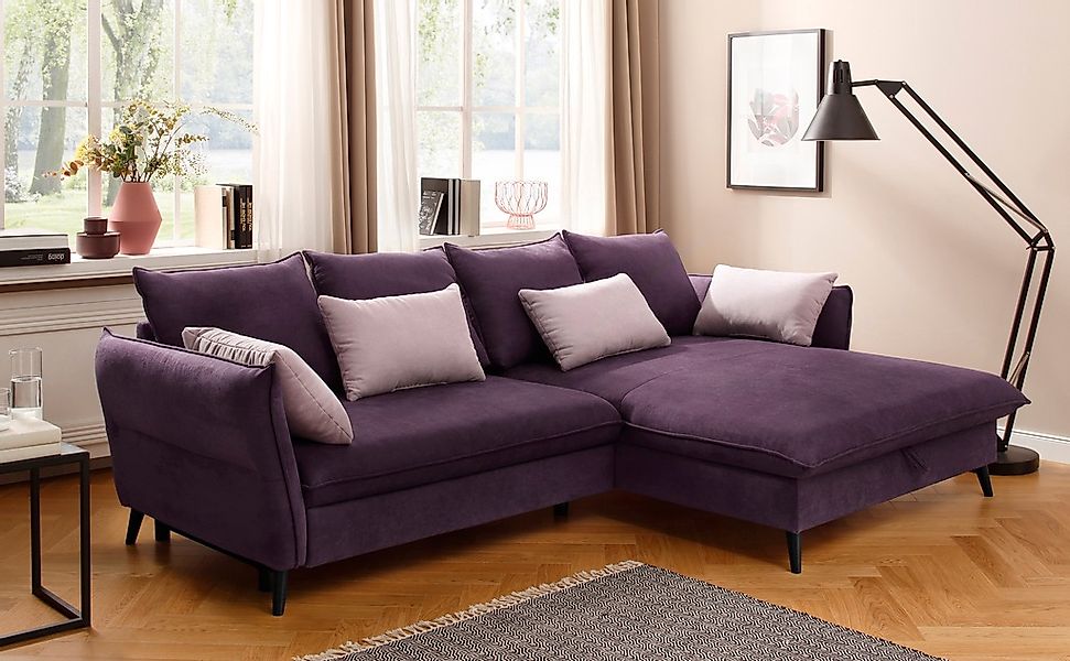 Home affaire Ecksofa "Tirano, moderne Optik, komfortabel, Breite 274cm,L-Fo günstig online kaufen