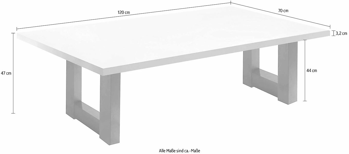 Mäusbacher Couchtisch "TOPSELLER", (Beistelltisch), Tisch, U-Gestell günstig online kaufen