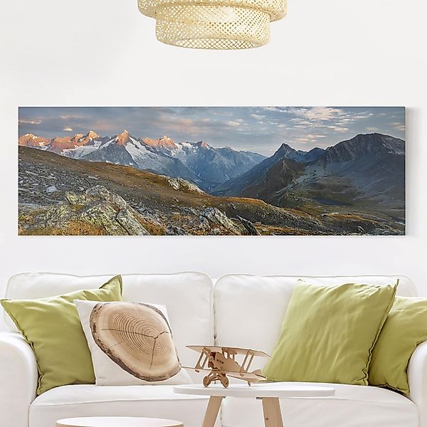 Leinwandbild - Panorama Col de Fenêtre Schweiz günstig online kaufen