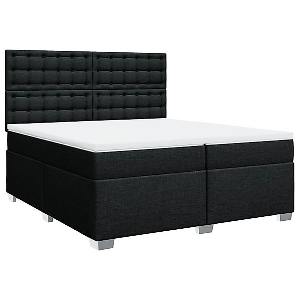 vidaXL Boxspringbett mit Matratze Schwarz 200x200 cm Stoff2106034 günstig online kaufen