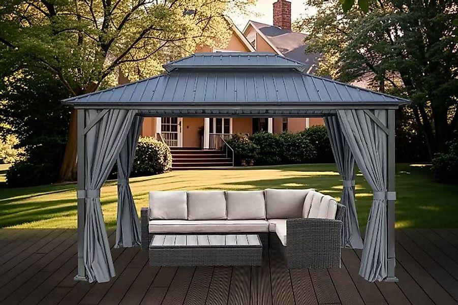 KONIFERA Pavillon Thasos, mit Doppeldach, in BxT: 300x300 cm und 400x300 cm günstig online kaufen