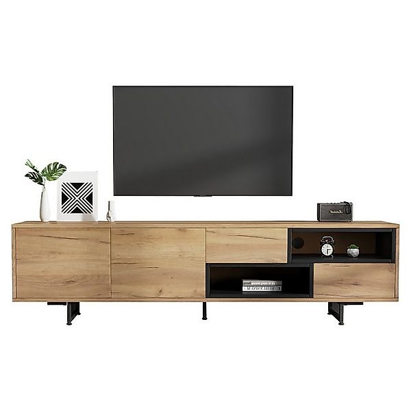 IDEASY TV-Schrank Modernes Lowboard, TV-Schrank, TV-Board, holzfarbene Span günstig online kaufen