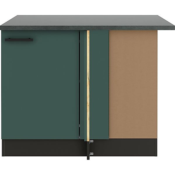 OPTIFIT Verona405 Küchen-Eck-Unterschrank 110 cm Steingrün günstig online kaufen