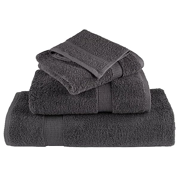 vidaXL Premium-Handtücher 50 Stk Anthrazit 50x100cm 600 g/m2 Baumwolle günstig online kaufen