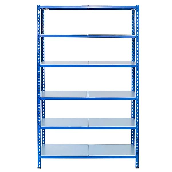 Ar Shelving Steckregal Blau & Verzinkt 200 x 120 x 30 cm 6 Böden 180 kg günstig online kaufen