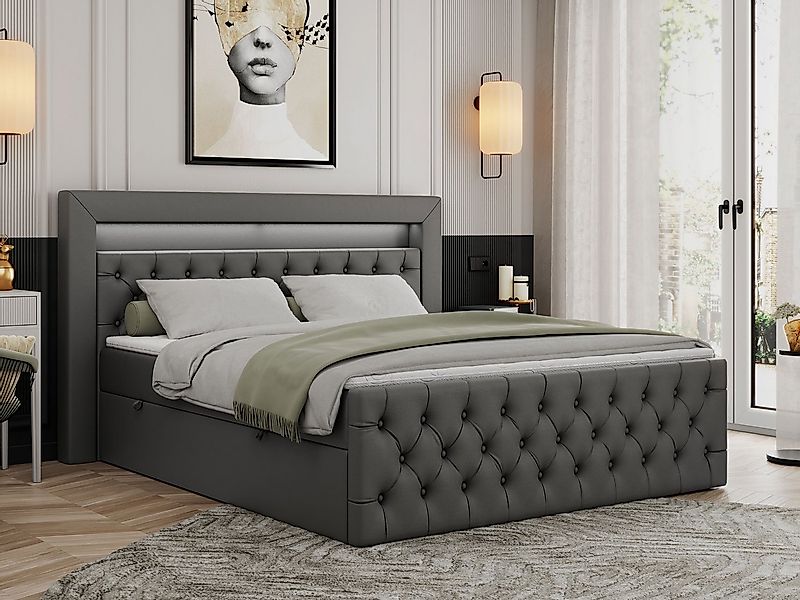 MKS MÖBEL Boxspringbett GOLD9 (Set, Packung, H3-Matratze, Bettkästen, T30-S günstig online kaufen