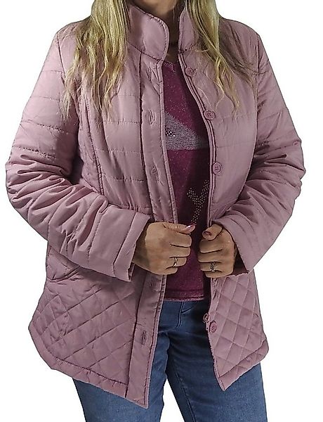dynamic24 Steppjacke Übergangsjacke Damen Jacke leicht Parka lang rosa günstig online kaufen