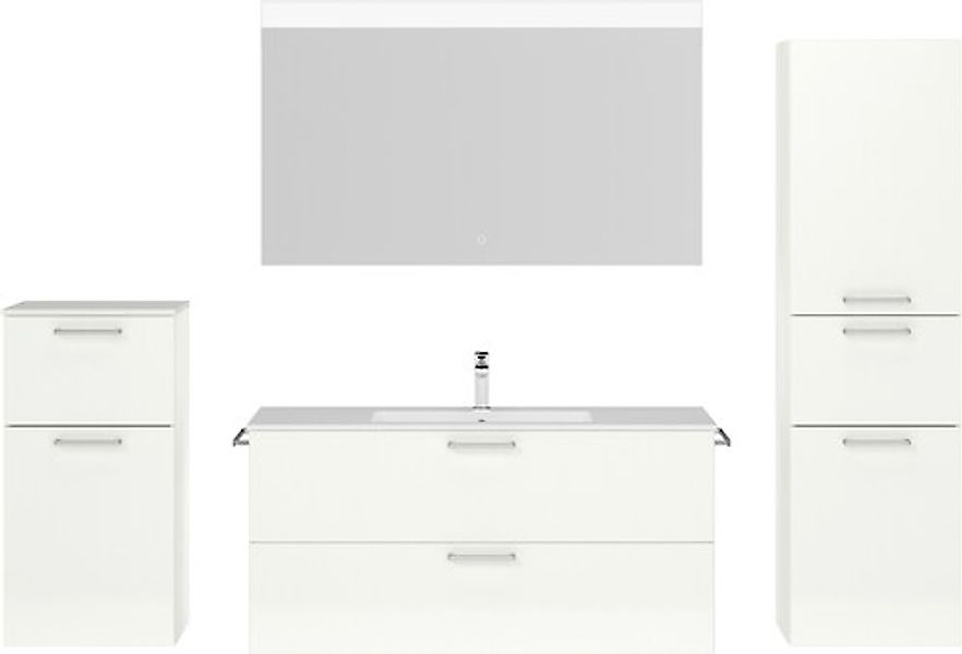 nobilia® Badmöbel-Set »Tolvina« vormontiert, mit Soft-Close, 4 Stk. tlg. günstig online kaufen