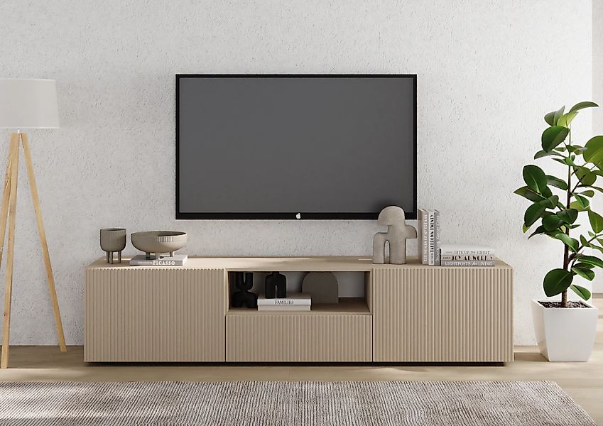 Home affaire Lowboard "Rio Breite 181 cm, TV-Board 2 Türen u. 1 Schubkasten günstig online kaufen