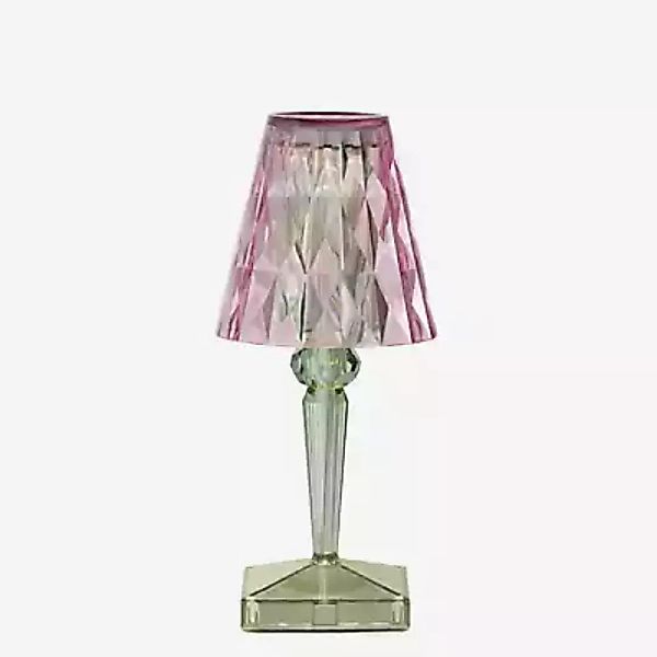 Kartell LED-Akku-Tischlampe Battery, pink/mintgrün, IP54 günstig online kaufen