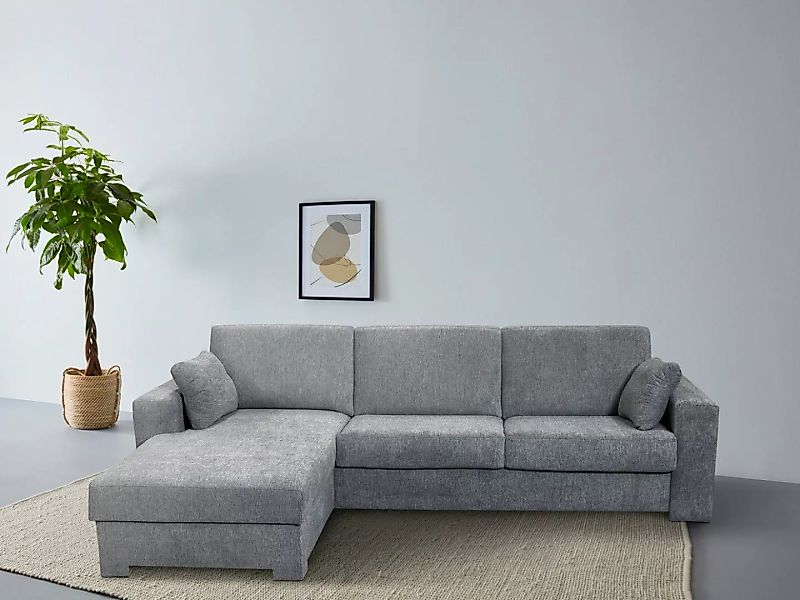 Home affaire Ecksofa Roma "M" Matratzenhöhe 14 cm, Dauerschlaffunktion, mit günstig online kaufen