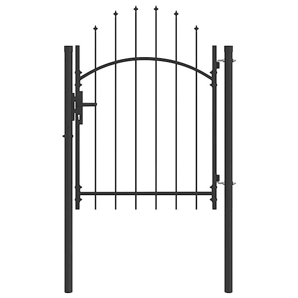 vidaXL Gartentor mit Schloss Grau 100 x 150 cm Stahl 42008899 günstig online kaufen