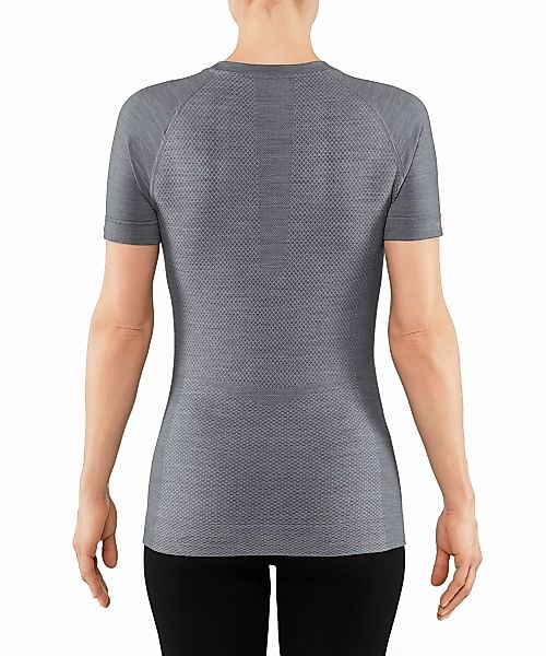 FALKE Damen Kurzarmshirt Wool-Tech Light, L, Grau, Uni, Schurwolle, 33460-3 günstig online kaufen