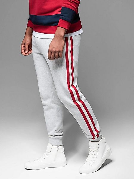 OMBRE Sweathose Sweatpants mit Paspeln und gerippten Beinen günstig online kaufen