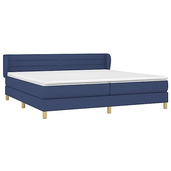 vidaXL Boxspringbett mit Matratze Blau 200x200 cm Stoff 3126915 günstig online kaufen